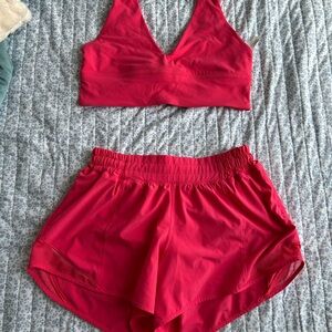 lululemon athletica align bra and hotty hot color lipgloss